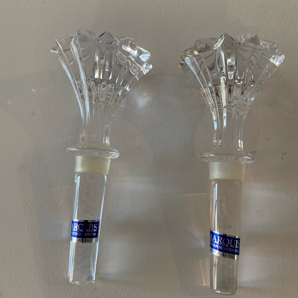 Marquis by Waterford Crystal Fan Top Bottle Stoppers - Clear